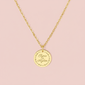 Collier deux prénoms fond rose poudré