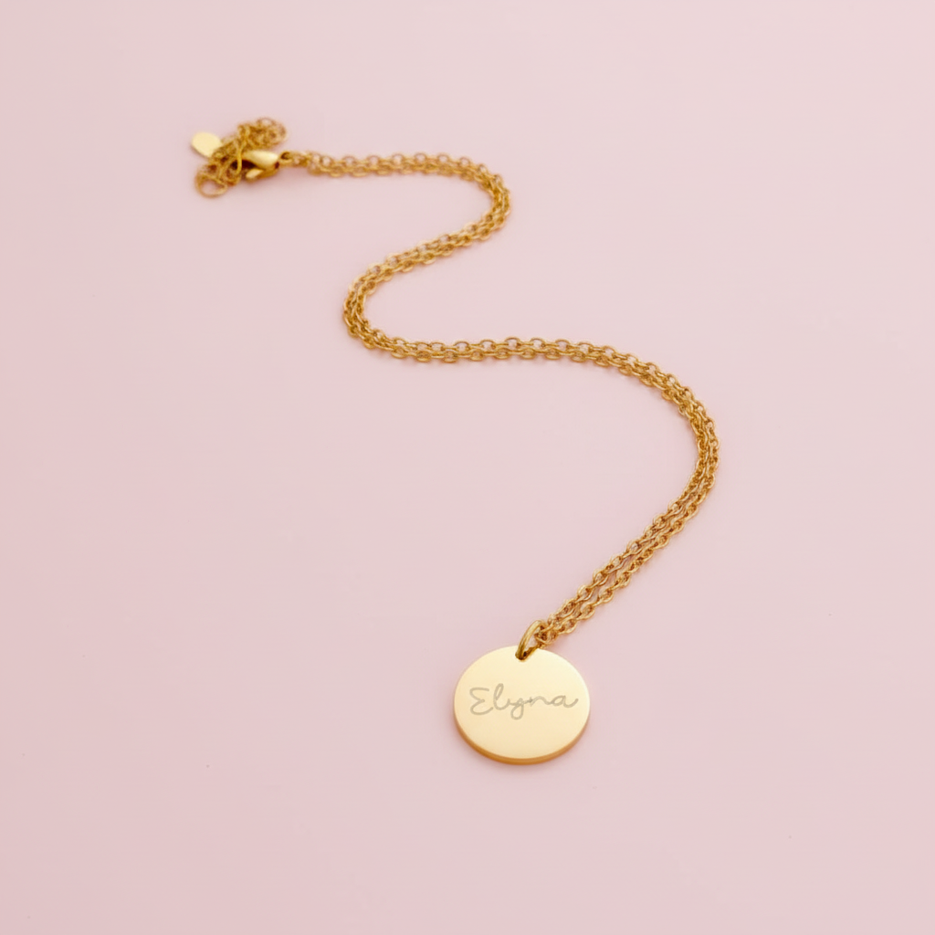 Collier Elyna fond rose poudré