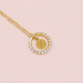 Collier Léora fond rose poudré